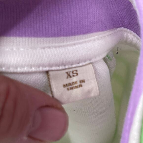 Scotch & Soda Striped Relaxed-Fit Half-Zip Sweater in purple green XS - Picture 8 of 8